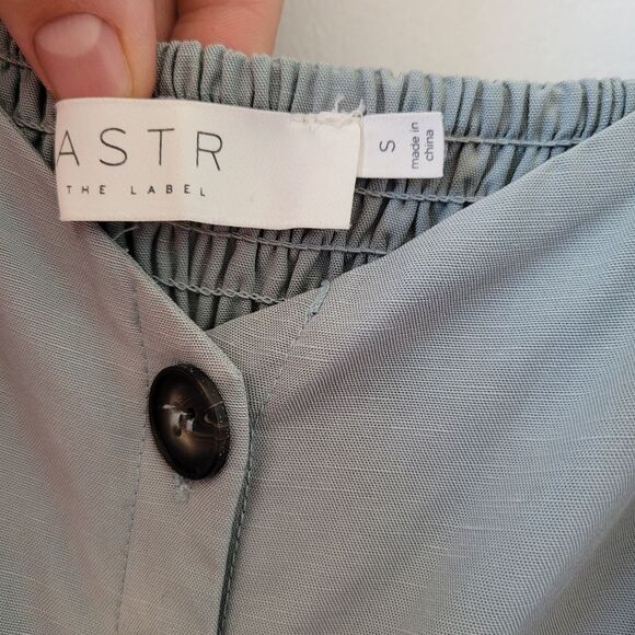 ASTR The Label Pippa Dress Mint Linen Milkmaid Peasant Cottagecore Maiden Small - Picture 7 of 12